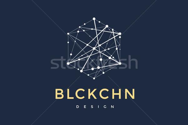 Logo for blockchain technology Stock photo © FoxysGraphic