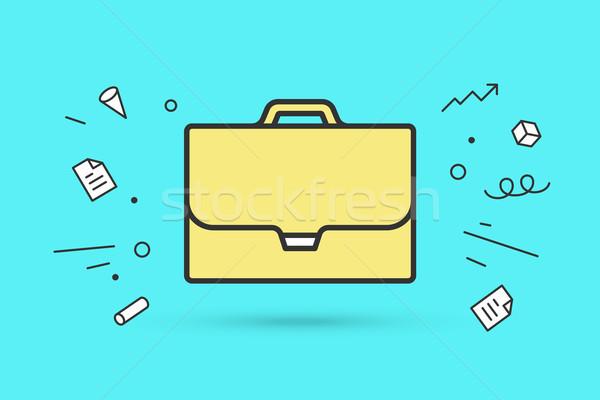 Icon of briefcase Stock photo © FoxysGraphic