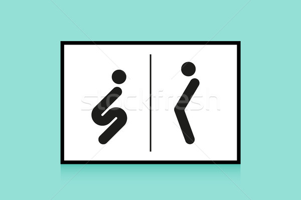 Szett navigáció feliratok ikonok wc wc Stock fotó © FoxysGraphic