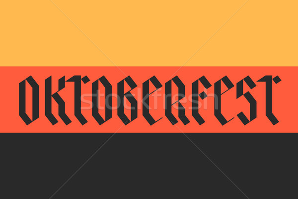 Stock photo: Flag of Germany with text Oktoberfest