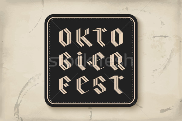 Coaster with lettering for Oktoberfest Beer Festival Stock photo © FoxysGraphic