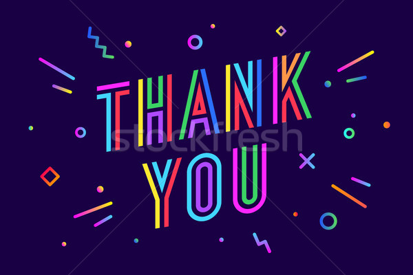 Stock photo: Thank You. Greeting card, banner, poster for Thanksgiving Day