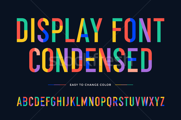Colorful font. Colorful condensed alphabet and font Stock photo © FoxysGraphic