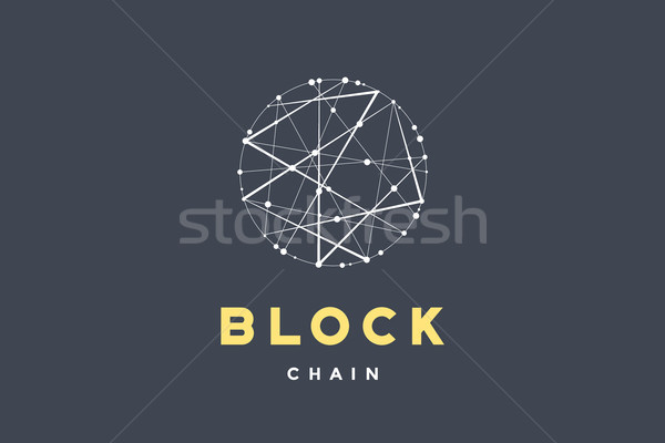 Label for blockchain technology Stock photo © FoxysGraphic