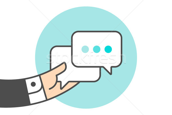 Icon of dialog messages Stock photo © FoxysGraphic