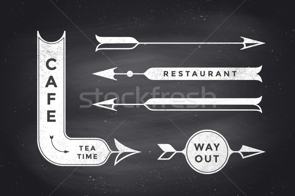 Set of vintage arrows and banners Stock photo © FoxysGraphic