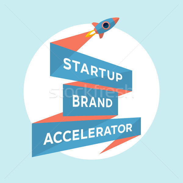 Concept design for start up project with inscription Startup Brand Accelerator Stock photo © FoxysGraphic