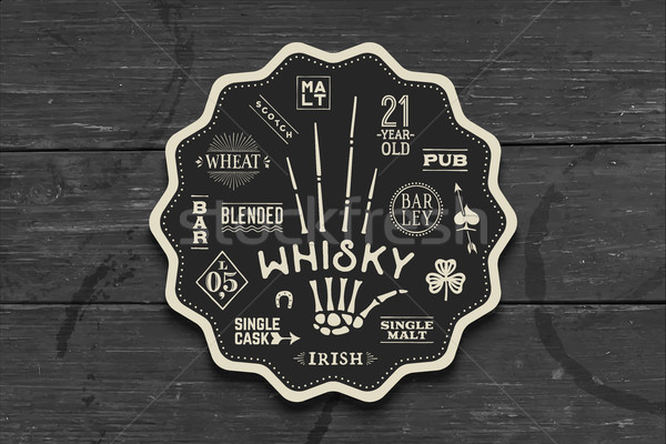 Coaster for whiskey and alcoholic beverages Stock photo © FoxysGraphic