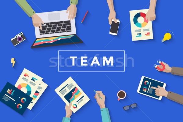 Concept design of business teamwork, meating and planning people Stock photo © FoxysGraphic