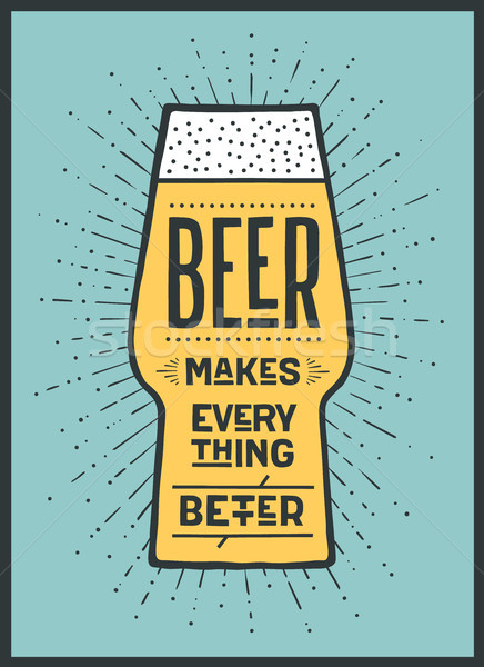 плакат пива лучше баннер текста красочный Сток-фото © FoxysGraphic