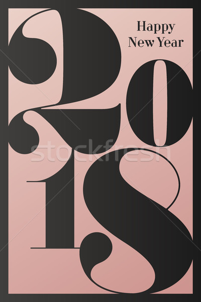 Greeting card Happy New Year 2018 Stock photo © FoxysGraphic