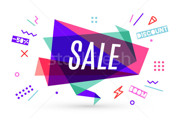 Ribbon banner with text Sale Stock photo © FoxysGraphic