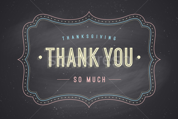 Old vintage frame with text Thank You so much Stock photo © FoxysGraphic
