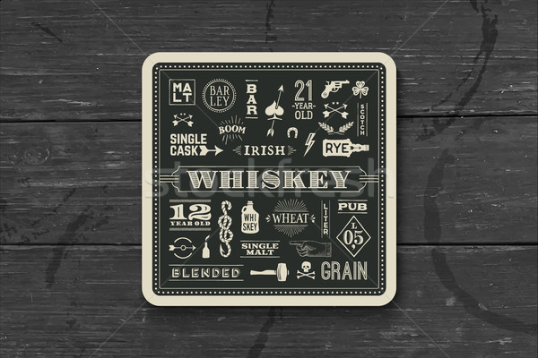 Coaster for whiskey and alcohol beverage Stock photo © FoxysGraphic