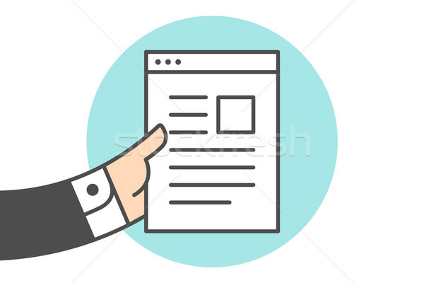 Icon of file letter Stock photo © FoxysGraphic