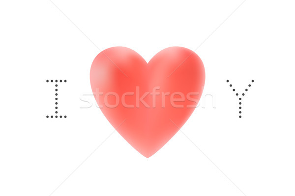 Mensagem amor vermelho coração valentine dia Foto stock © FoxysGraphic