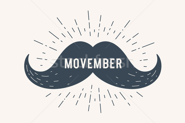 Poster and banner with text Movember Stock photo © FoxysGraphic
