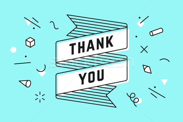 Thank You. Vintage ribbon banner Stock photo © FoxysGraphic