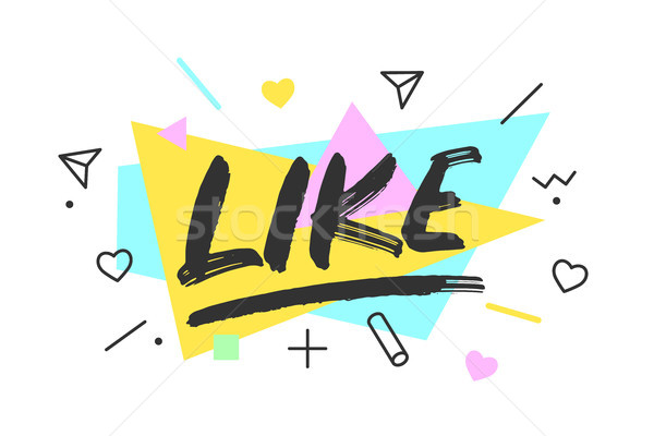 Like. Banner, speech bubble Stock photo © FoxysGraphic