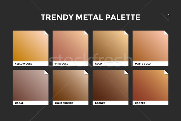Gold, copper and bronze gradient template Stock photo © FoxysGraphic