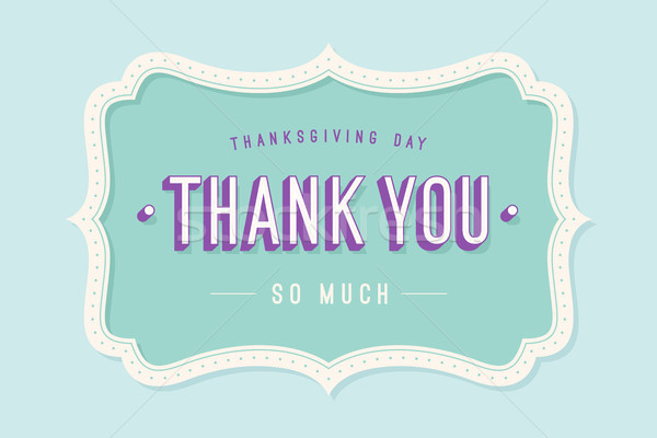 Stock photo: Old vintage frame with text Thank You so much