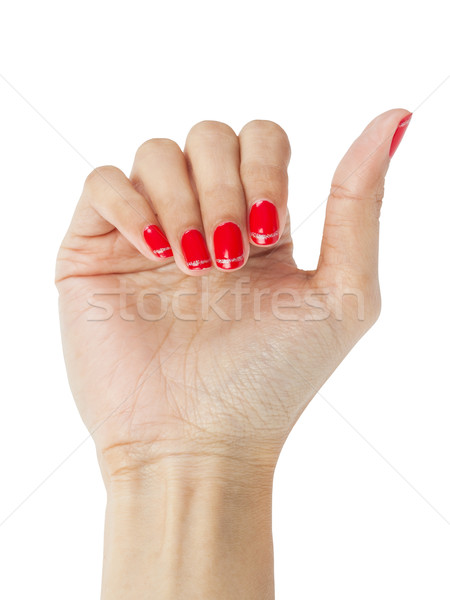 Women hands with nail manicure Stock photo © FrameAngel