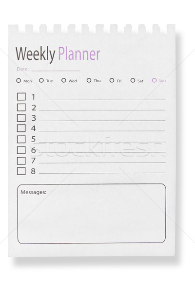 Seite wöchentlich Kalender Büro schriftlich Notebook Stock foto © FrameAngel