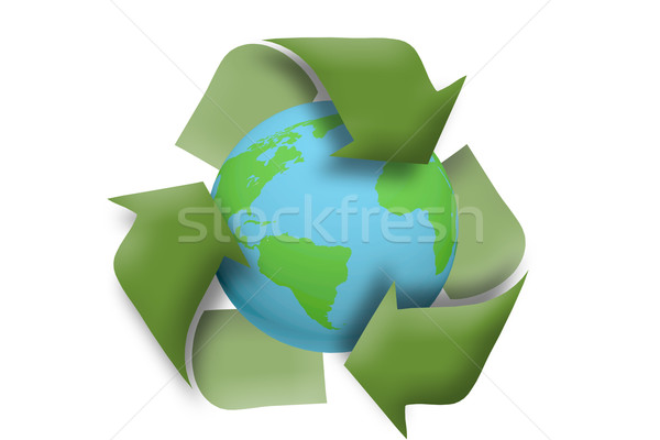 Green earth recycle concept  Stock photo © FrameAngel