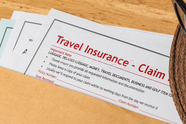 Reise Versicherung Anspruch Anwendung Form hat Stock foto © FrameAngel