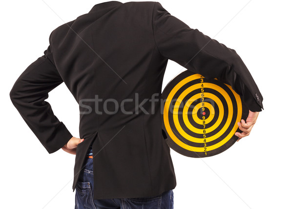 businessman holding target behind Stock photo © FrameAngel