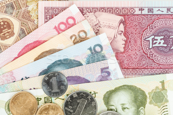 Chinese or Yuan banknotes money and coins from China's currency, Stock photo © FrameAngel