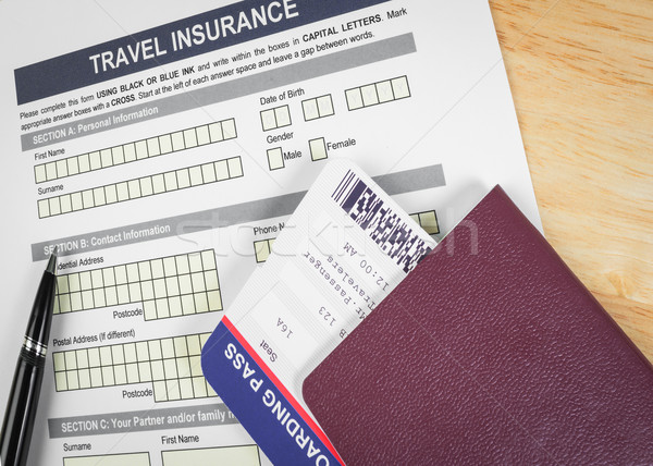 insurance concept for travel Stock photo © FrameAngel
