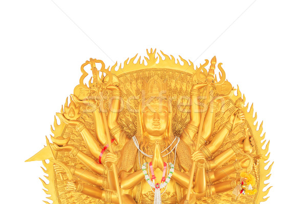 Guan Yin with ten thousand hands on white background Stock photo © FrameAngel