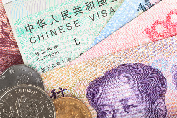 Chinese or Yuan banknotes money and coins from China's currency  Stock photo © FrameAngel