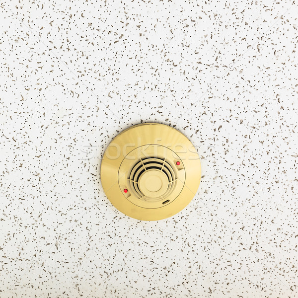 Smoke detector and red alert on ceiling Stock photo © FrameAngel