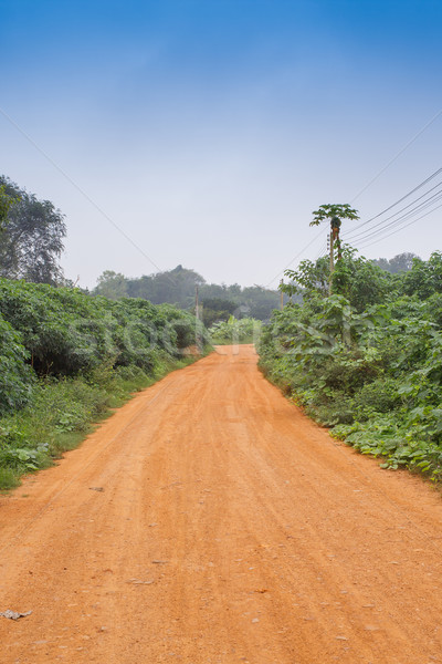 Camino de grava abierto carretera desierto campo azul Foto stock © FrameAngel
