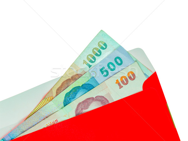 Red packet and Money Thai Banknote isolated for chinese new year Stock photo © FrameAngel