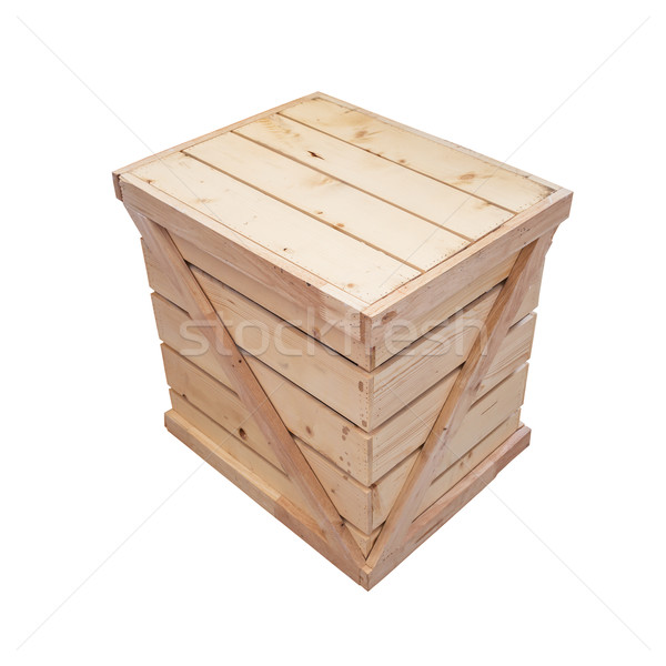 wood box on white background Stock photo © FrameAngel