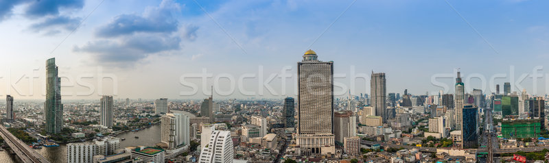 Business Building Bangkok city area at day time with transportat Stock photo © FrameAngel