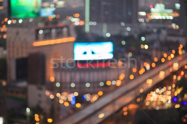 Soyut gece ışık modern modern bina trafik Stok fotoğraf © FrameAngel