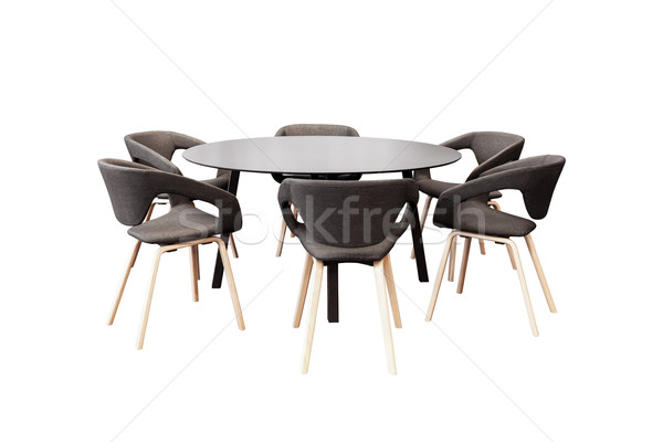 Reunión mesa negro oficina sillas conferencia Foto stock © FrameAngel