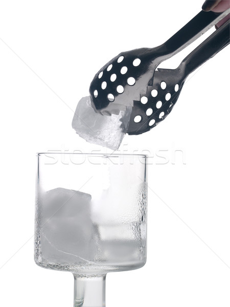 Glass and Ice isolated on white background Stock photo © FrameAngel