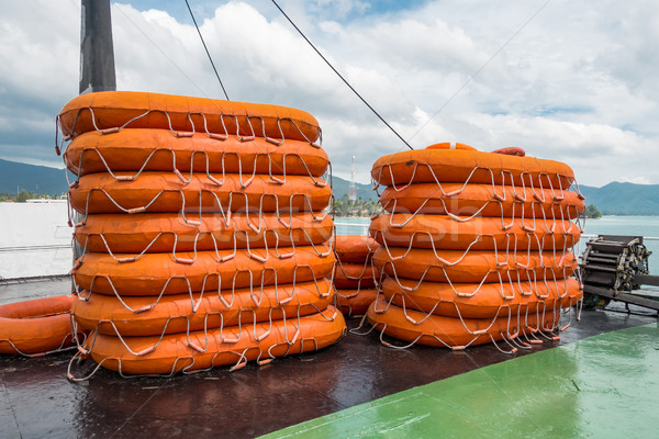 Спасательный круг судно лодка безопасности безопасности Сток-фото © FrameAngel