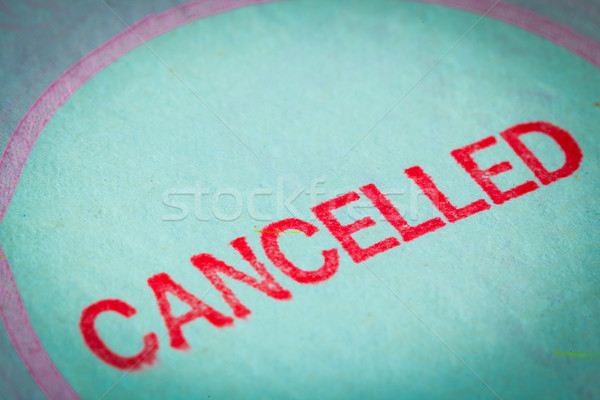 Passport stamp cancelled for travel concept background Stock photo © FrameAngel