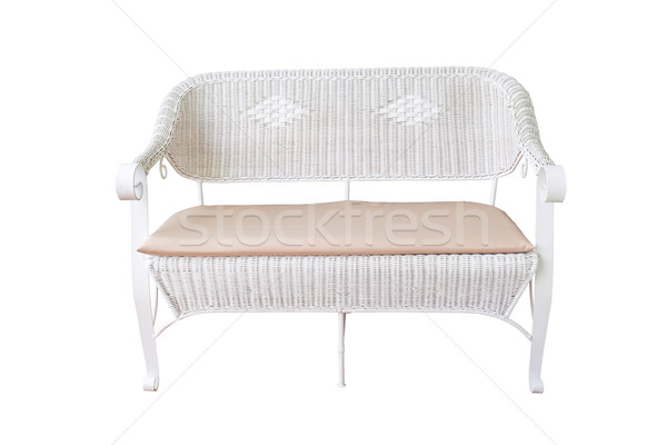 sofa furniture weave bamboo chair on white background Stock photo © FrameAngel