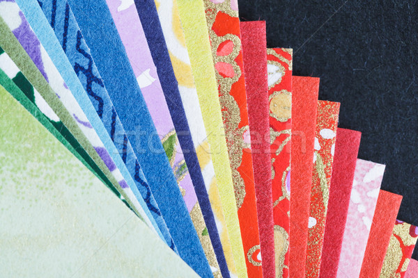 Abstract colorful origami paper pattern texture stacked layer re Stock photo © FrameAngel