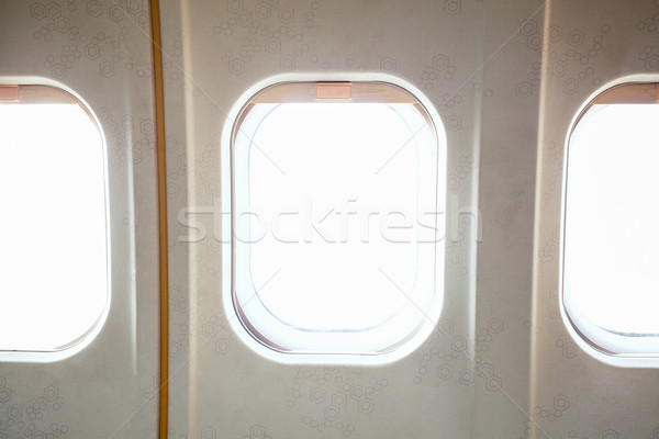 window airplane and empty white window blank isolated on white b Stock photo © FrameAngel