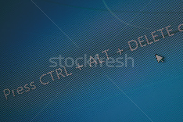 Display woord druk besturingssysteem startup technologie Stockfoto © FrameAngel