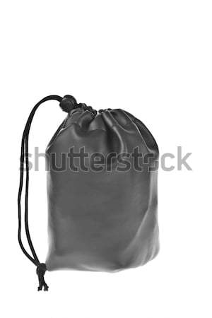 Tasche Leder schwarz isoliert weiß Business Stock foto © FrameAngel