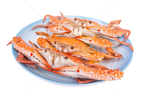 Steam food crab on dish Stock photo © FrameAngel